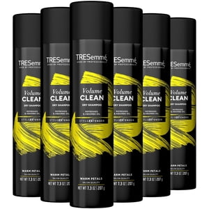 TRESemmÃ© Dry Shampoo Spray, Volume Clean 6-Pack â Paraben-Free & Sulfate-Free Shampoo for Volumizing Fine Hair, Scented, 7.3 Oz Ea