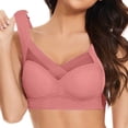 thumbnail image 2 of Hjtefg Plus Size Strapless Bra - Thin Wireless Comfort, Side Support & Lift for Large Chest,Color: T1-Brick Red Size: 6XL, 2 of 5