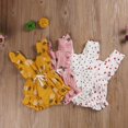 thumbnail image 1 of Summer Newborn Kid Baby Girl Clothes Ruffle Print Romper Jumpsuit Headband 2Pcs Outfits, 1 of 4