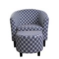 thumbnail image 1 of Nathaniel Home Chaise de bain Paisley bleu foncé avec pouf, 1 of 4