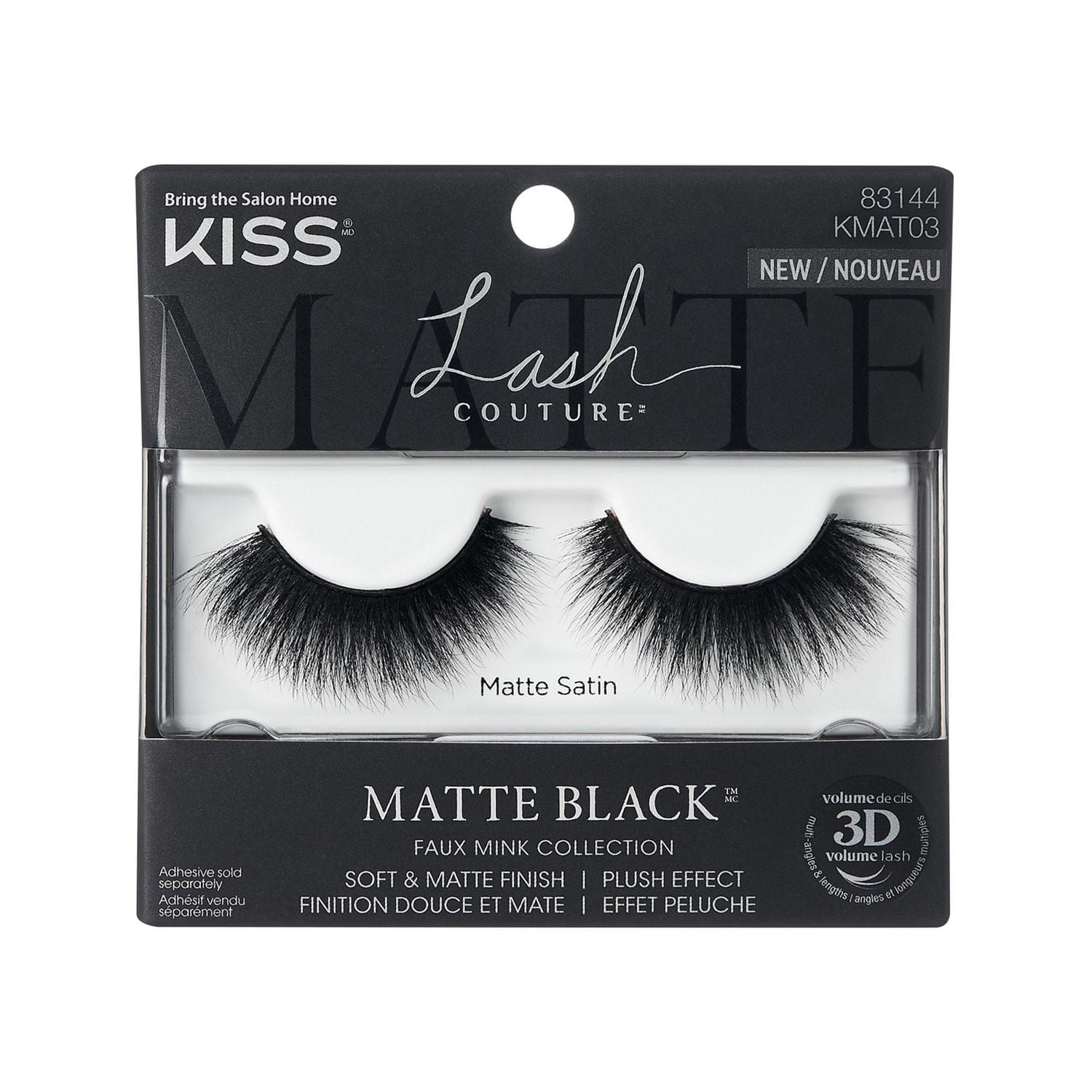 KISS Lash Faux Mink 3D Matte Collection - Matte Satin