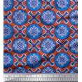 thumbnail image 1 of Soimoi Rayon Fabric Floral Mandala Print Fabric by The Yard 56 Inch Wide, 1 of 3
