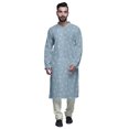thumbnail image 1 of Atasi Kurta Pyjama de Fête pour Hommes Col Mandarin Manches Longues Kurta Pyjama Ethnique, 1 of 5
