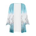thumbnail image 4 of Femmes Cardigan 3/4 Manches Bouton vers le Bas Kimonos Légers Cardigan Décontracté Automne Vêtements Tops, 4 of 6