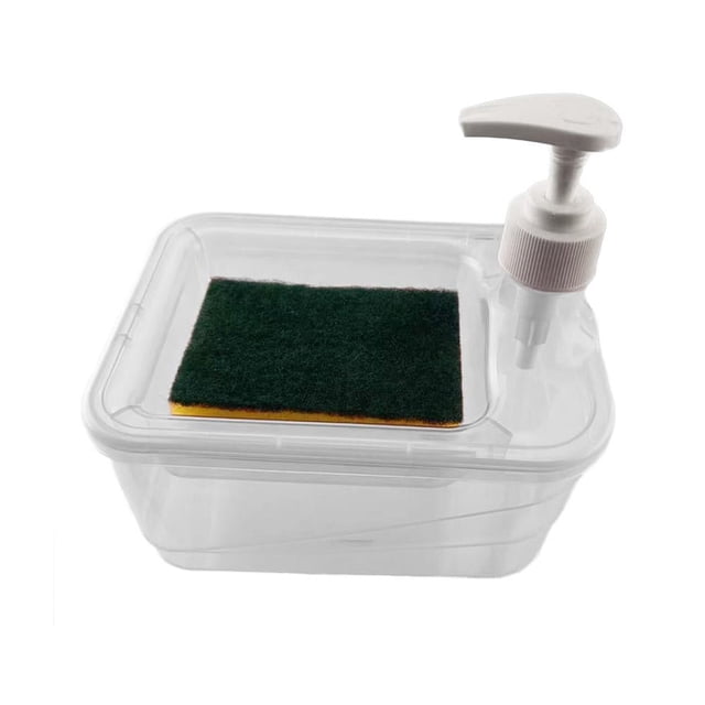 2 In 1 Hand Soap Dispenser Hand Soap Dispenser Automatic Soap Dispenser And Dispenser Pump Press With Scrubber Sponge