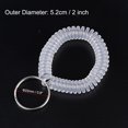 thumbnail image 2 of Unique Bargains Porte-Clés Spirale Extensible en Plastique à Ressorts de Poignet, Blanc Transparent, Lot de 6, 2 of 5