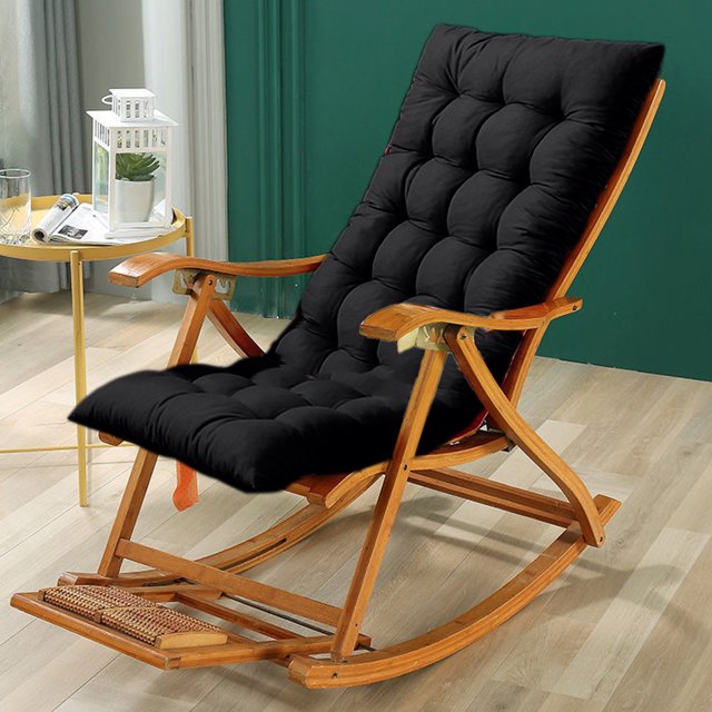 SUTENGDA Coussin de Chaise Berçante Imperméable - Coussin de Remplacement Résistant aux Intempéries pour Intérieur/extérieur, Coussin de Chaise à Dossier Haut, Coussins de Siège de Chaise de Patio (Bleu Premium 18.9” x 47.3”)