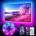 thumbnail image 1 of TV Lights Behind,21.32ft LED Lights for 55-85 Inch TV,RGB TV LED Lights Backlight,Music Sync Bluetooth APP and Remote Control TV LED Strip Lights USB Powered for Bedroom/Gaming, 1 of 6