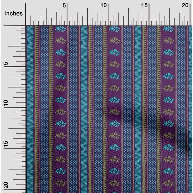 oneOone Cotton Flex Fabric Geometric|Stripe & Floral Block Print Sewing Fabric BTY 40 Inch Wide