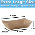 thumbnail image 2 of Avant Grub 3lb Kraft Brown Extra Sturdy Disposable Rectangular Paper Food Trays, 50 Ct, 2 of 7