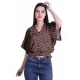 thumbnail image 2 of Moomaya Hauts Cache-Cœur pour Femmes Imprimés Taille Élastique Manches Boxy Blouse Cache-Cœur Décontractée, 2 of 4