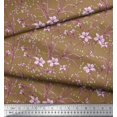 thumbnail image 3 of Soimoi Rayon Fabric Leaves & Azalea Floral Print Fabric by Yard 56 Inch Wide, 3 of 3