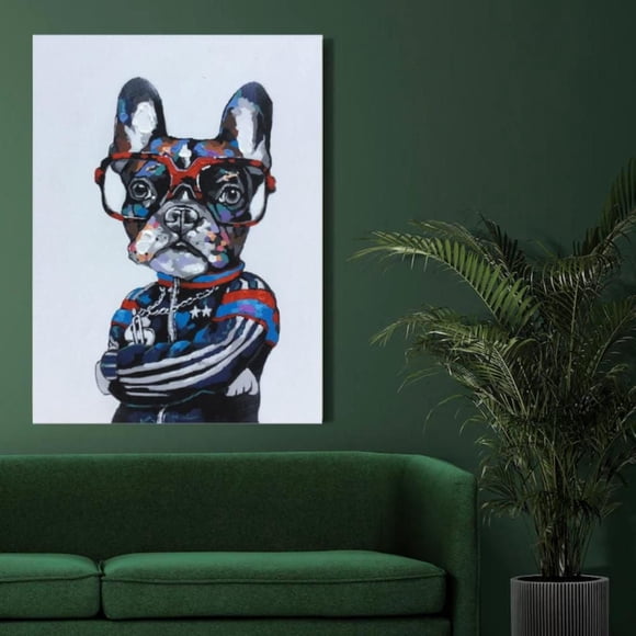 Striking 50% Hand-Painted Art Wall , Featuring Bold Contrast and Vibrant Details, Perfect for Adding a Dynamic and Artistic Touch to Living Rooms, Offices, or Modern Interiors