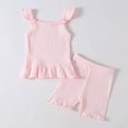 thumbnail image 2 of 2025 s Sweat Outfits for Spring Summer Ribbed Cotton Blanket Outfit Sleeveless Vest Shorts Outfits Size 7/8 s Outfit Sets Spring, 2 of 9
