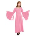 thumbnail image 1 of Doomiva Robe Renaissance Rétro à Manches Cloche pour Filles Enfants Costume Médiéval Halloween Cosplay Longue Robe Maxi Rose 6, 1 of 7