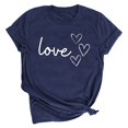 thumbnail image 2 of Diufon Hauts de la Saint-Valentin pour Femmes Décontractés Tendance T-Shirt à Manches Courtes Col Ras du Cou Mignon à Imprimé Graphique Chandail Blouse, 2 of 4