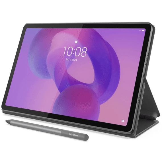 Lenovo Idea Tab Android Tablet 11" MTK Dimensity 6300 Tablet 128 GB SSD 4 GB RAM with Folio Case and Pen - Luna Grey