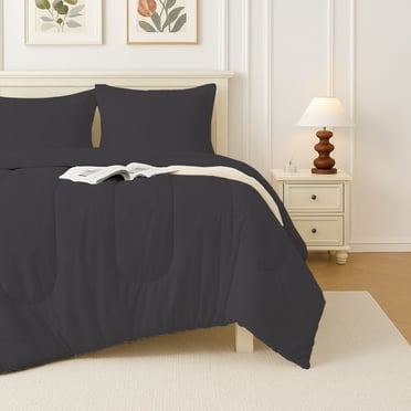 Beddora 3-Piece Ultra-Soft Comforter Set, All-Season, Wrinkle-Free, Lightweight Microfiber, Hypoallergenic – King – Forged Iron
