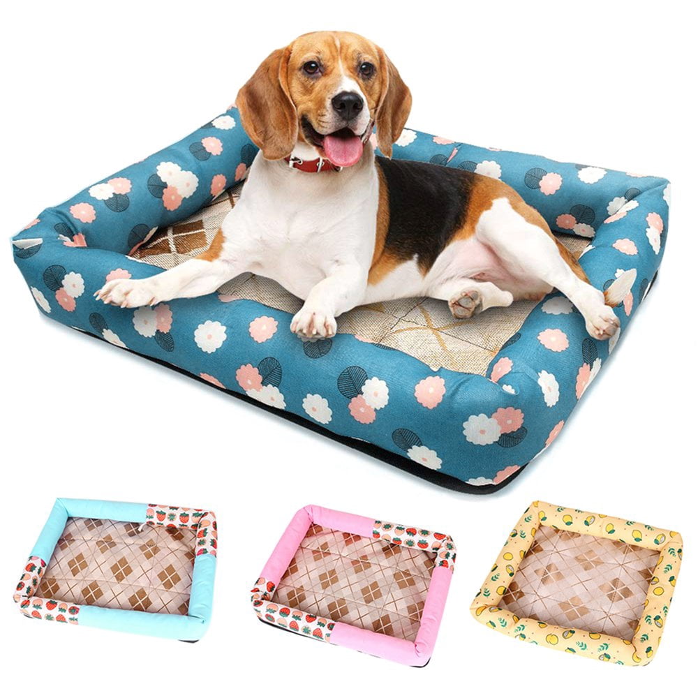 Summer Pet Dog Cat Cooling Sleeping Mat Strawberry Breathable Mattress Bad Pad