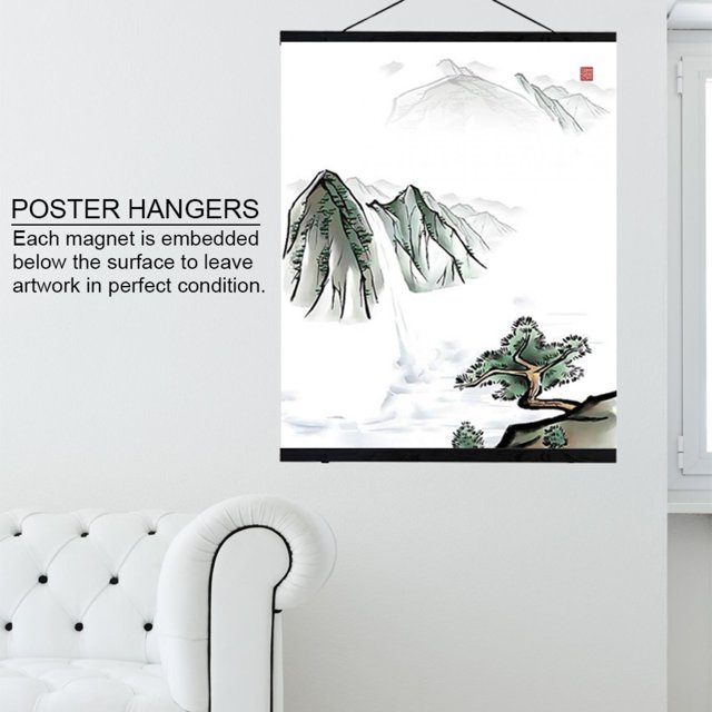 LYUMO DIY Poster Scroll Hanging Frame Wooden Photo Frame, Poster Hanger, For Photo For Prints