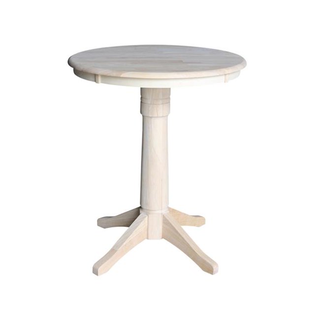 International Concepts K-30RT-27B-6B Table Ronde de Comptoir à Hauteur de Piédestal 30 Pouces - Multicolore