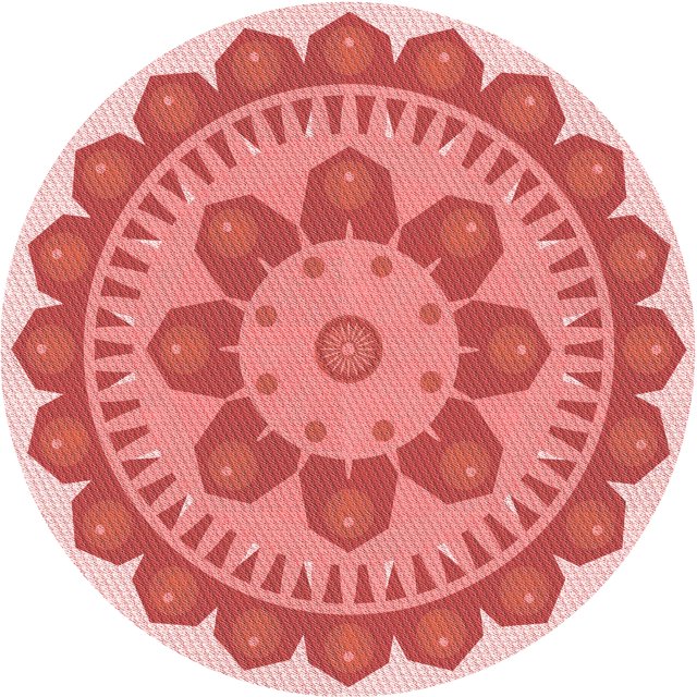 Ahgly Company Tapis d'Intérieur Ronds Transitionnels Pastel Rose Lavables à la Machine, 3 Pieds Rond