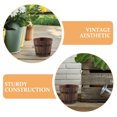 thumbnail image 3 of GOOHOCHY 2Pcs Barrel Planter Brown Wood Container For Indoor Gardening And Decor, 3 of 8