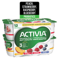 thumbnail image 1 of Activia Probiotic Yogurt, Strawberry/Blueberry/Raspberry/Peach, 12x100g, 1 of 5