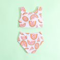 thumbnail image 3 of MIASHUI Girls Swimsuit Two Pieces Bikini Set Watermelon Print Bathing Suits Swimwear,Orange,12-18 Months, 3 of 7