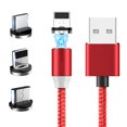 thumbnail image 1 of 2m Magnetic Data Cable Fast Charging USB Three-in-one Multifunctional Mobile Phone Charging Cable One for, 1 of 8