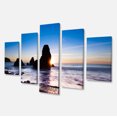 thumbnail image 2 of Coucher de Soleil à la Plage de Rodéo Panorama - Impression sur Toile de Bord de Mer, 2 of 3
