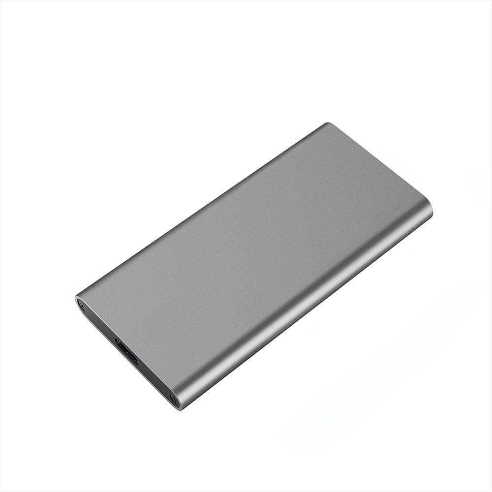 Yeacher Type-C to mSATA SSD Enclosure Portable mSATA Solid State Drive Box High Speed USB3.1 mSATA SSD Enclosure Silver Gray