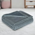 thumbnail image 4 of Fridja Gray Throw Blanket for Bedroom, 27.6" x 19.7" inches Flannel Solid Color Super Soft Skin Friendly Plush Cozy Lightweight Warm Blanket for Couch Sofa Chair Car Office, 4 of 5