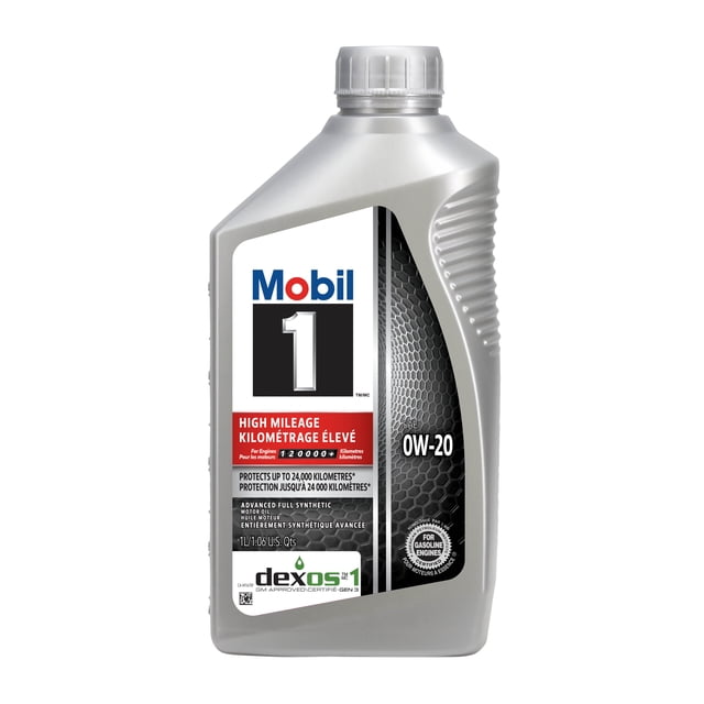 Mobil 1™ High Mileage Full Synthetic Motor Oil 0W-20