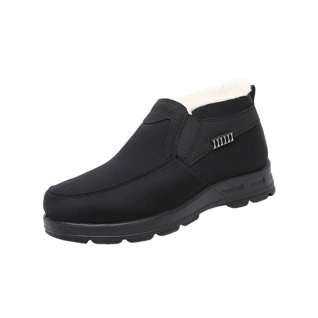 RXMEKW Men's Winter Shoes, Comfortable Warm Boots with Fleece Lining and Waterproof Design