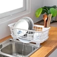 thumbnail image 2 of Dish Drying Rack Dish Drainer Small Dish Drying Rack Dish Strainer Dish Racks For Kitchen Counter Dish Drying Rack Fast Drainage Detachable Base Drainboard Design Strong Plastic, 2 of 5