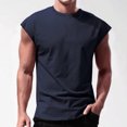 thumbnail image 2 of LUOGENLI T-shirts pour Homme pour Hommes T-Shirt Sans Manches Respirant pour Homme Hauts Ajustés Mode Été Col Rond Manches Courtes T-shirts Vintage pour Homme T-Shirt Graphique Fête de la Saint-Patrick Marine TTTG, 2 of 4