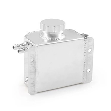Réservoir de Récupération d'Huile Universel en Aluminium 1 L avec Valve de Vidange, Réservoir d'Huile, Réservoir de Carburant, Facile à Utiliser