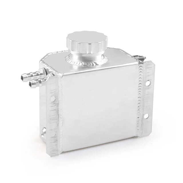 Réservoir de Récupération d'Huile Universel en Aluminium 1 L avec Valve de Vidange, Réservoir d'Huile, Réservoir de Carburant, Facile à Utiliser