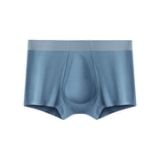 Ketyyh-chn99 Men Underwear Briefs 2024 Cotton Trunks Underpants Mens Organic Latex Support Pouch Trunks Men's Comfortable Breathable Crotch Seamless Angle Men's Underwear Blue,4XL