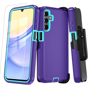 XIHAMA Samsung Galaxy A16 5G Case, 3-Layer Shockproof Phone Cover with 2 HD Screen Protectors