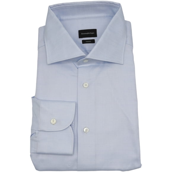 Ermenegildo Zegna Chemise Habillée Trofeo Bleue pour Homme - 44-17.5 (TG)