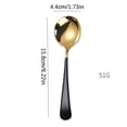 thumbnail image 2 of Soup Spoons Stainless Steel 6.2 Inch Length Stainless Steel Spoons Portable Handle Soup Spoons, 2 of 3