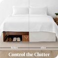thumbnail image 4 of Bare Home Jupe de Lit Double Brossage - Premium 1800 Collection - Retombée de 15 Pouces - Double, Crème, 4 of 4