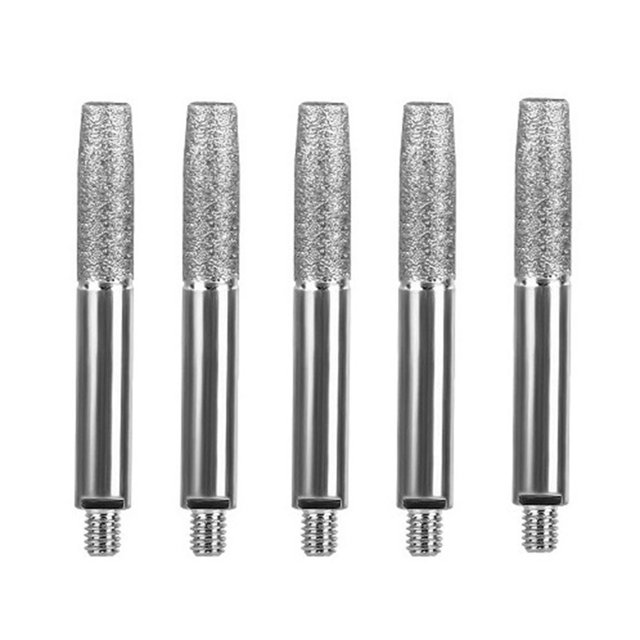 5pcs Chainsaw Sharpener Parts Diamond Coated Grinding Head Cylindrical Burr
