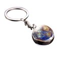 thumbnail image 1 of Glass Ball Keychain Luminous Double-sided Planetary Key Ring Bag Charm for Girls, 1 of 10