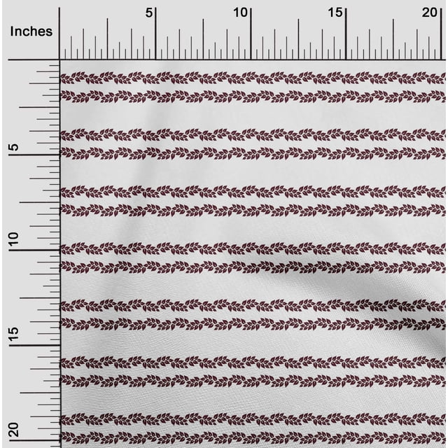 oneOone Tissu Polyester Lycra Bordeaux Feuilles Bloc Matériel de Robe Tissu Imprimé Tissu au Mètre 56 Pouces de Large