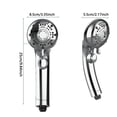 thumbnail image 2 of Binwennn High Pressure Shower Head 6 Settings Handheld Showerhead With ON/Off Full Shutoff Push Button And To Control Flow Angle Adjustable Water Saving Body Sprays 4 Types Of Of Adapters Light up, 2 of 5