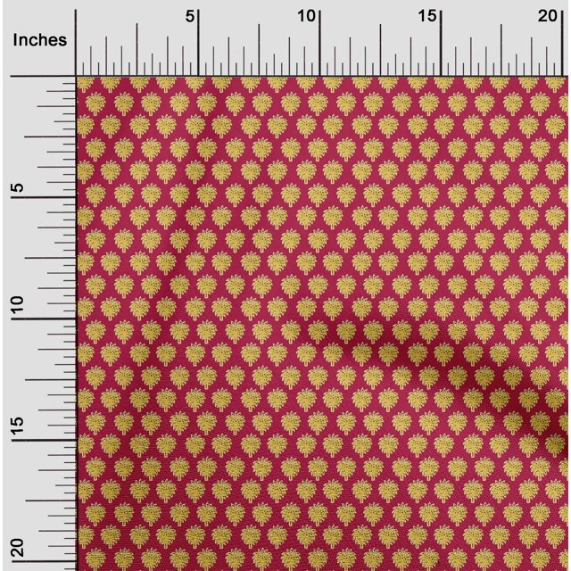 oneOone Cotton Silk Fabric Floral & Flying Swan Block Printed Craft Fabric BTY 42 Inch Wide