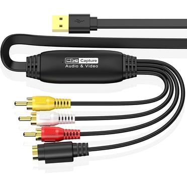VHS to Digital Converter, USB 2.0 Video Audio Capture Card,RCA to USB Converter, TV Old VHS Mini DV Hi8 DVD VCR to Digital Converter,for Mac/Windows 2000/10/8/7/Vista/XP